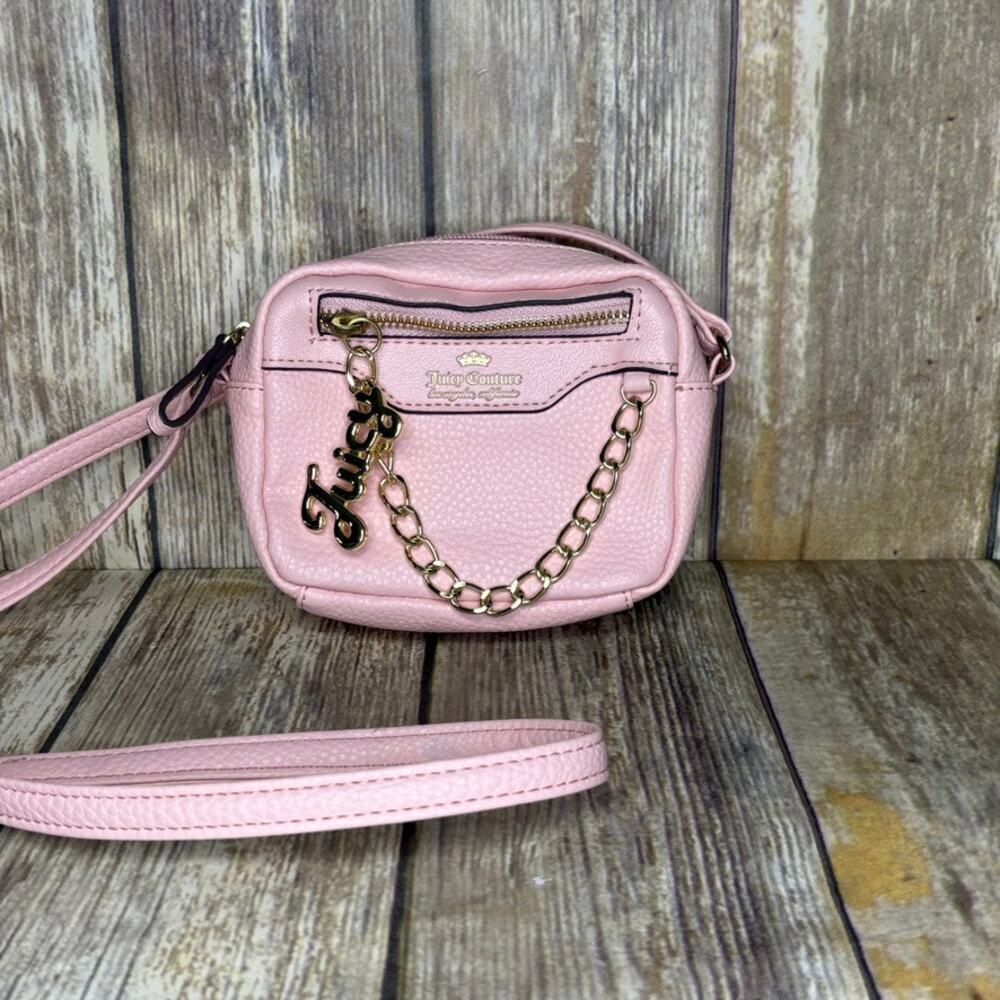 Juicy Couture Light Pink Gold Soft Girl Mini‎ Crossbody Purse